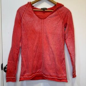 Tommy Bahama Pink Fitted Hooded Light Sweatshirt With Crew Neck Women’s Size XS